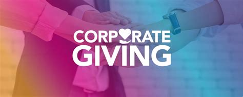 corporate giving programs.